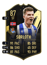 Alexander Sørloth Team of the Week 87 OVR
