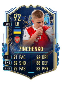Oleksandr Zinchenko Team of the Season 92 OVR