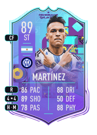 Lautaro Martínez World Cup Phenoms 89 OVR