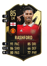 Marcus Rashford Team of the Week 85 OVR