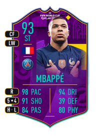 Kylian Mbappé Road to World Cup 93 OVR