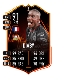 Moussa Diaby UEL Road to the Final 91 OVR