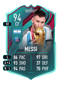 Lionel Messi World Cup Team of the Tournament 94 OVR