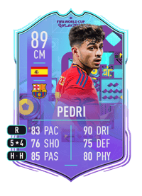 Pedri World Cup Phenoms 89 OVR