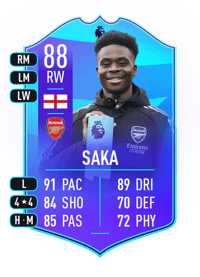 Bukayo Saka POTM Premier League 88 OVR