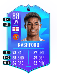 Marcus Rashford POTM Premier League 88 OVR