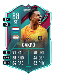 Cody Gakpo World Cup Team of the Tournament 88 OVR