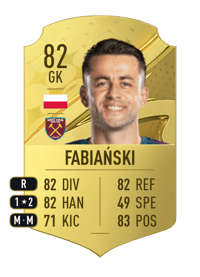 Łukasz Fabiański Rare 82 OVR