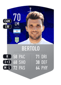 Nicolás Bertolo CONMEBOL SUDAMERICANA 70 OVR