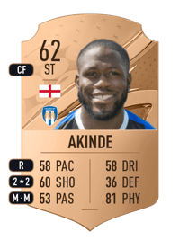 John Akinde Rare 62 OVR