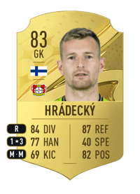 Lukáš Hrádecký Rare 83 OVR