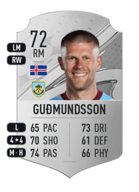 Jóhann Berg Guðmundsson Rare 72 OVR
