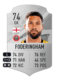 Wes Foderingham Rare 74 OVR