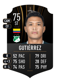 Teófilo Gutiérrez CONMEBOL LIBERTADORES 75 OVR