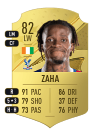 Wilfried Zaha Rare 82 OVR