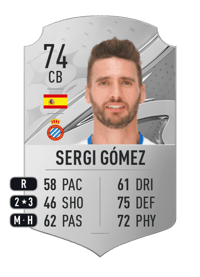 Sergi Gómez Rare 74 OVR