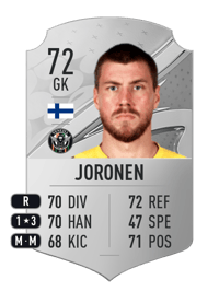 Jesse Joronen Rare 72 OVR