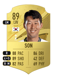 Heung Min Son Rare 89 OVR