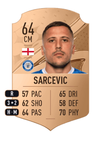 Antoni Sarcevic Rare 64 OVR