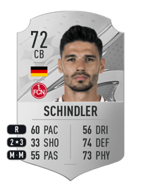 Christopher Schindler Rare 72 OVR