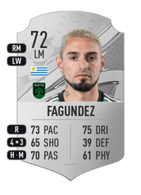 Diego Fagundez Rare 72 OVR