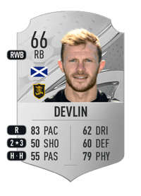 Nicky Devlin Rare 66 OVR