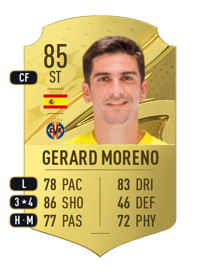 Gerard Moreno Rare 85 OVR