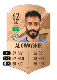 Abdullah Al Owayshir Rare 62 OVR