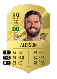 Alisson Rare 89 OVR