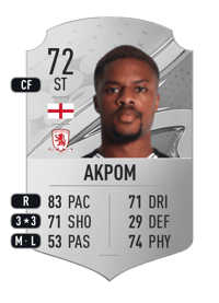 Chuba Akpom Rare 72 OVR