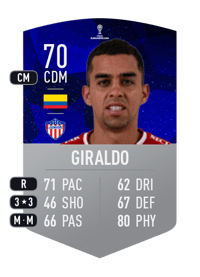 Daniel Giraldo CONMEBOL SUDAMERICANA 70 OVR