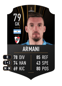 Franco Armani CONMEBOL LIBERTADORES 79 OVR