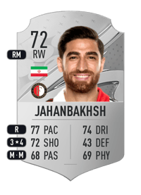 Alireza Jahanbakhsh Rare 72 OVR