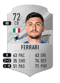 Alex Ferrari Rare 72 OVR