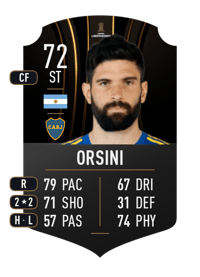 Nicolás Orsini CONMEBOL LIBERTADORES 72 OVR