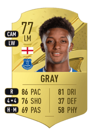 Demarai Gray Rare 77 OVR