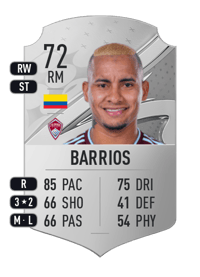 Michael Barrios Rare 72 OVR