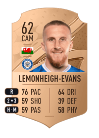Connor Lemonheigh-Evans Rare 62 OVR