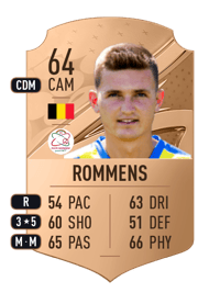 Nicolas Rommens Rare 64 OVR