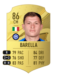 Nicolò Barella Rare 86 OVR
