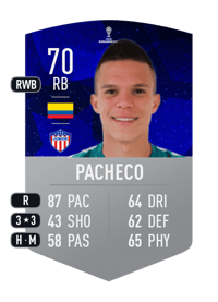 Walmer Pacheco CONMEBOL SUDAMERICANA 70 OVR