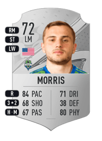 Jordan Morris Rare 72 OVR