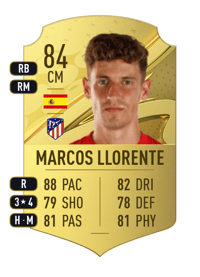 Marcos Llorente Rare 84 OVR