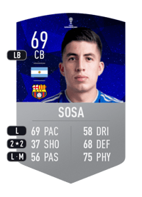 Luca Sosa CONMEBOL SUDAMERICANA 69 OVR