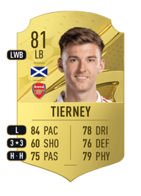 Kieran Tierney Rare 81 OVR
