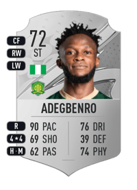 Samuel Adegbenro Rare 72 OVR