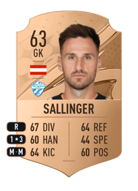 Raphael Sallinger Rare 63 OVR