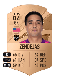 Adrián Zendejas Rare 62 OVR