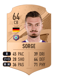 Alexander Sorge Rare 64 OVR