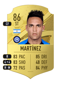 Lautaro Martínez Rare 86 OVR